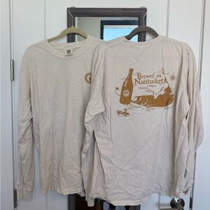 Comfort Colors Cream Long Sleeve Shirt with Nantucket Graphic